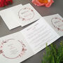Rose Gold Trifold Wedding Invitations, thumbnail 4 of 5