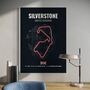 Silverstone F1 Track Print F1 Gift, Father's Day Gifts, thumbnail 1 of 2