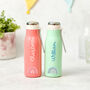Personalised Rainbow Stainless Steel Bottle Gift Kids, thumbnail 2 of 6