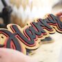 Luxury Three Layer Natural Wooden Name Sign, thumbnail 3 of 8