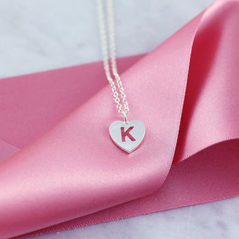 Pierced Heart Initial Necklace, 4 of 5