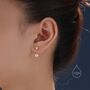 Stud Earrings Ear Jackets With Simulated Pearls, thumbnail 4 of 12