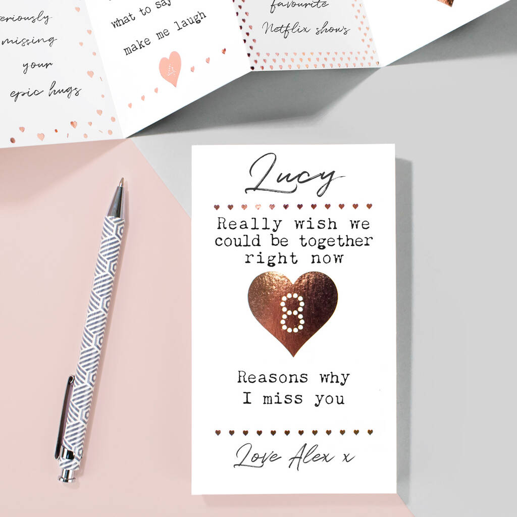 Personalised Missing You Fold Out Card By Coulson Macleod ...