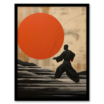 Qigong Sunset Mindful Wellness Wall Art Print, 5 of 6