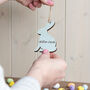 Personalised Easter Bunny Hanging Decoration, thumbnail 6 of 8