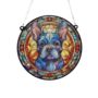 French Bulldog Stained Glass Effect Suncatcher, thumbnail 3 of 3