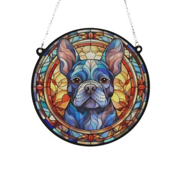 French Bulldog Stained Glass Effect Suncatcher, 3 of 3