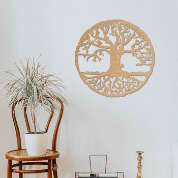 Tree Of Life Wall Art Wooden Hanging Home Decor, 7 of 10