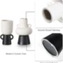 Set Of Two Modern Ceramic Black And White Vases, thumbnail 2 of 3
