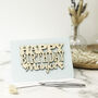 Personalised Happy Birthday Card With Heart Motifs, thumbnail 3 of 12