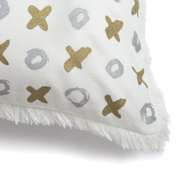 Xoxo Patterned Recycled Cotton Cushion Cover, 2 of 5