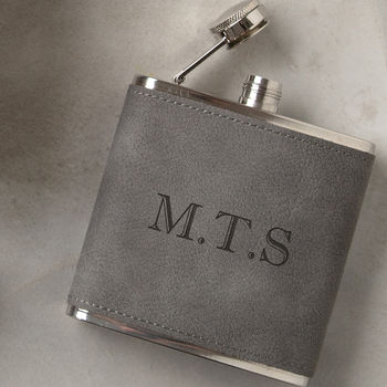 Personalised Hip Flask Gift Set For Men, 3 of 8