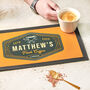Personalised Coffee Label Kitchen Mat, thumbnail 1 of 4