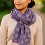 Purple Mulberry Tree Of Life Scarf, thumbnail 3 of 6