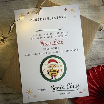 Personalised Santa's Nice List Token Certificate, 4 of 4