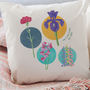Birth Flowers Personalised Family Cushion, thumbnail 2 of 4