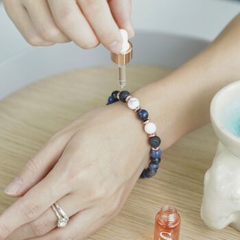 Blue Sodalite Essential Oil Bracelet For Women, 2 of 9
