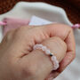 Rose Quartz Thumb Ring With Pouch And Info Card, thumbnail 4 of 6