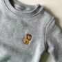 Children's Personalised Embroidered Lion Sweatshirt, thumbnail 4 of 5