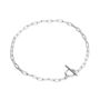 Sophia Sterling Silver T Bar Chain Bracelet, thumbnail 2 of 3