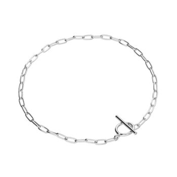 Sophia Sterling Silver T Bar Chain Bracelet, 2 of 3