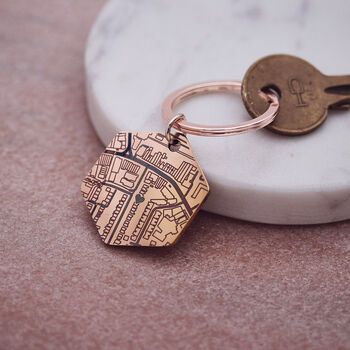 Personalised Street Map Hexagon Keyring, 8 of 12