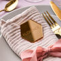 Personalised Gold Hexagon Wedding Place Setting, thumbnail 2 of 3