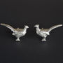 Pheasant Cufflinks, Pewter And Silver Gifts For Men, thumbnail 1 of 7