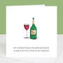 Red Wine Christmas Card, thumbnail 1 of 2