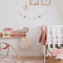 Pink Personalised Bunting For Baby Girl's Nursery, thumbnail 4 of 6