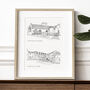 Personalised Double Wedding Venues Sketch, thumbnail 5 of 9