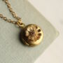 Gold Daisy Flower Tiny Locket, thumbnail 2 of 8