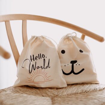 Baby Hospital Bag Organiser Hello World Baby Gift, 3 of 4