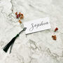 Green Tassel, Hand Calligraphy Place Cards, thumbnail 2 of 3