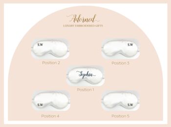 Personalised Silk Sleep Mask With Matching Pouch, 7 of 10