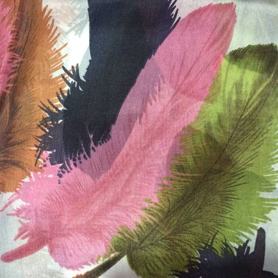 Silk Feathers Scarf By Wonderland Boutique | notonthehighstreet.com