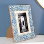Blue Moroccan Tile Effect Photo Frame, thumbnail 3 of 4