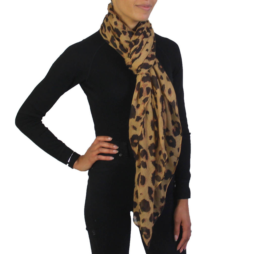 classic leopard print scarf by my posh shop | notonthehighstreet.com