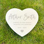 Personalised Modern Script Engraved Resin Heart Grave Marker, thumbnail 3 of 4