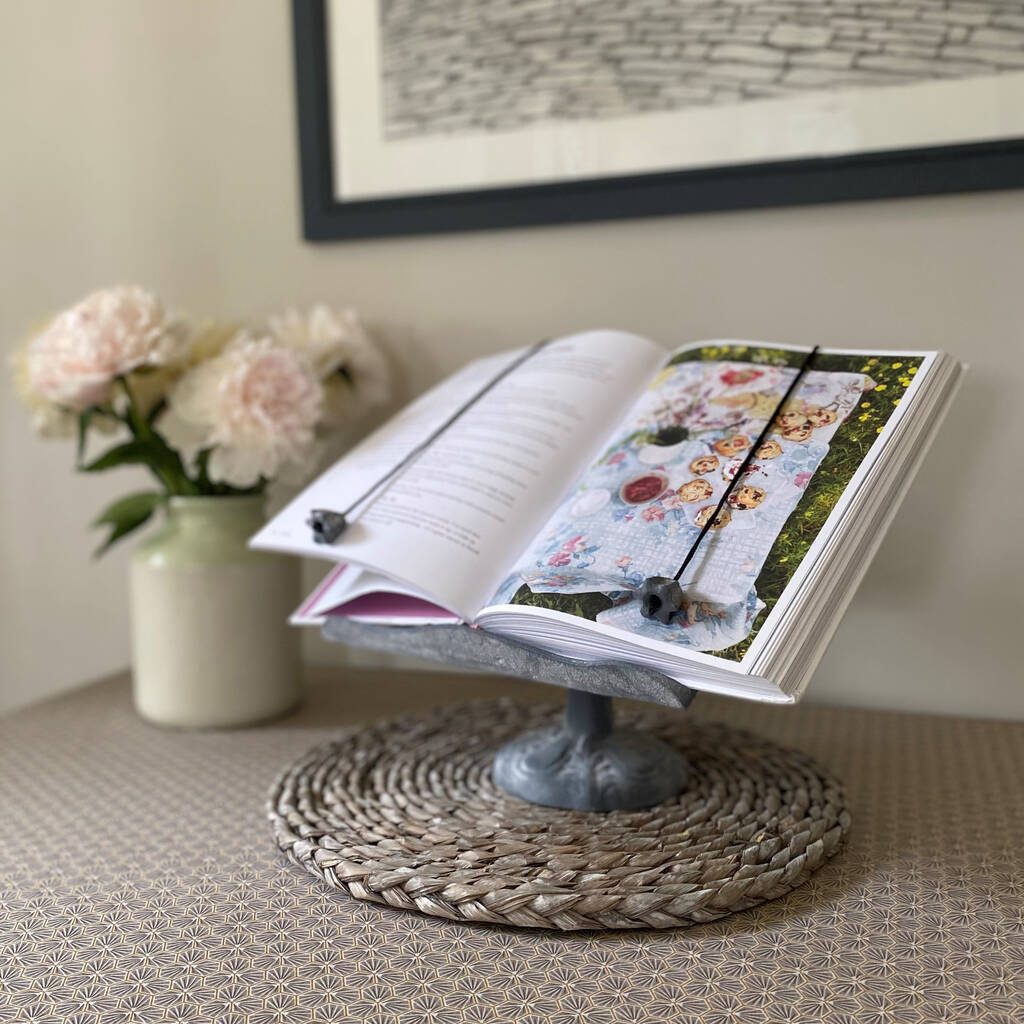 Cast Iron Recipe Book Stand In Grey By Garden Selections