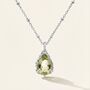 Silver Green Quartz Necklace Alba, thumbnail 1 of 3