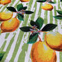 Cushion Cover With Lemons And Green Striped Theme, thumbnail 2 of 7