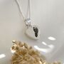 Sterling Silver Footprint Heart Locket Necklace, thumbnail 1 of 5