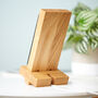 Personalised Phone Charging Stand In Solid Oak, thumbnail 3 of 10
