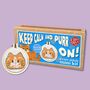 Keep Calm And Purr On! Mini Matchbox Cross Stitch Kit, thumbnail 1 of 12