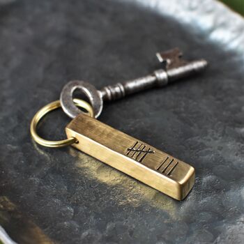 Bronze Bar Keyring For 8th Anniversary, 8 of 12
