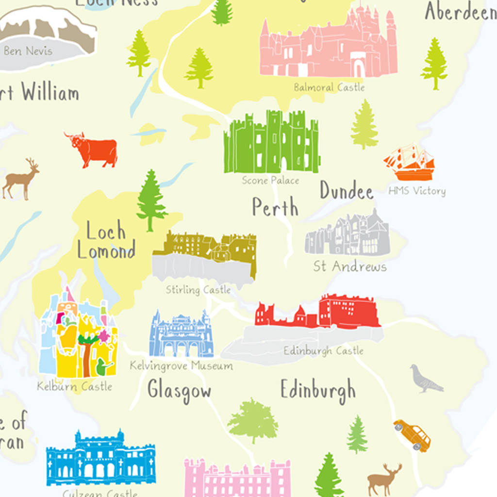 Printable Full Page Map Of Scotland
