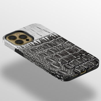 Black And White Crocodile Tough Case For iPhone, 2 of 4