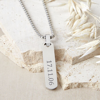 Special Date Personalised Pendant For Dad, 4 of 10
