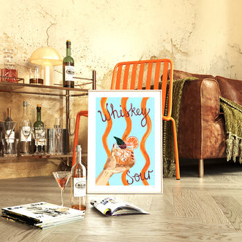 Whiskey Sour Cocktail Art Print, 2 of 10